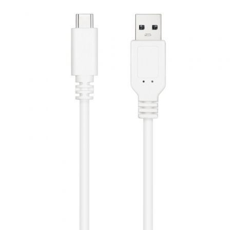 Nanocable Cable USB 2.0 USB-C a USB-A 3A Blanco 0.5 m